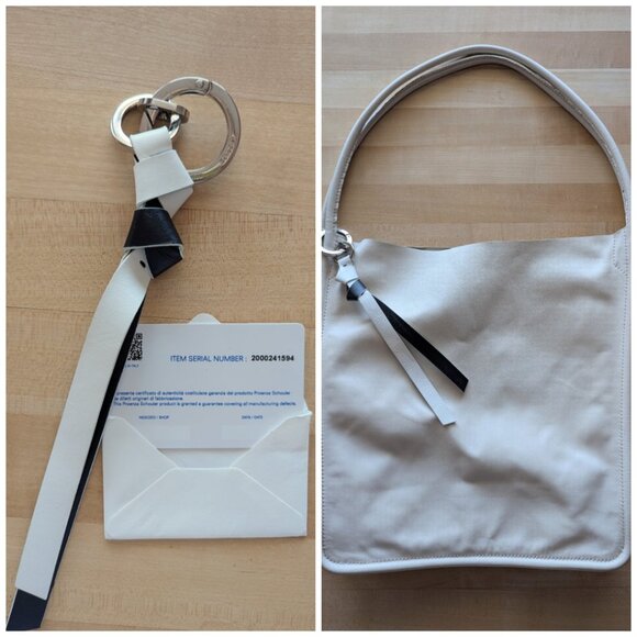 AUTH Proenza Schouler Extra Large Super Glass Tote Bag Ivory Leather Certificate - Picture 5 of 16